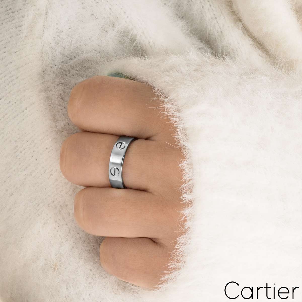 Cartier Platinum Love Ring Size 58 B4084900